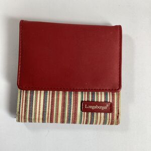 Longaberger Homestead Multi Color Striped Plaid Wallet